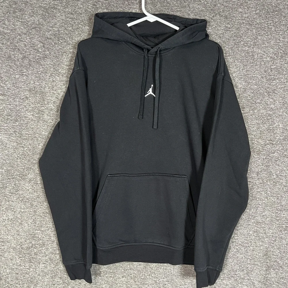 Jordan Sport Hoodie Crossover Mens M Black Dri-FIT‎ Jumpman Pullover Sweatshirt